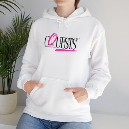 "CQuests" Soul Apparel Hoodie — Pink Script Graphic Pullover