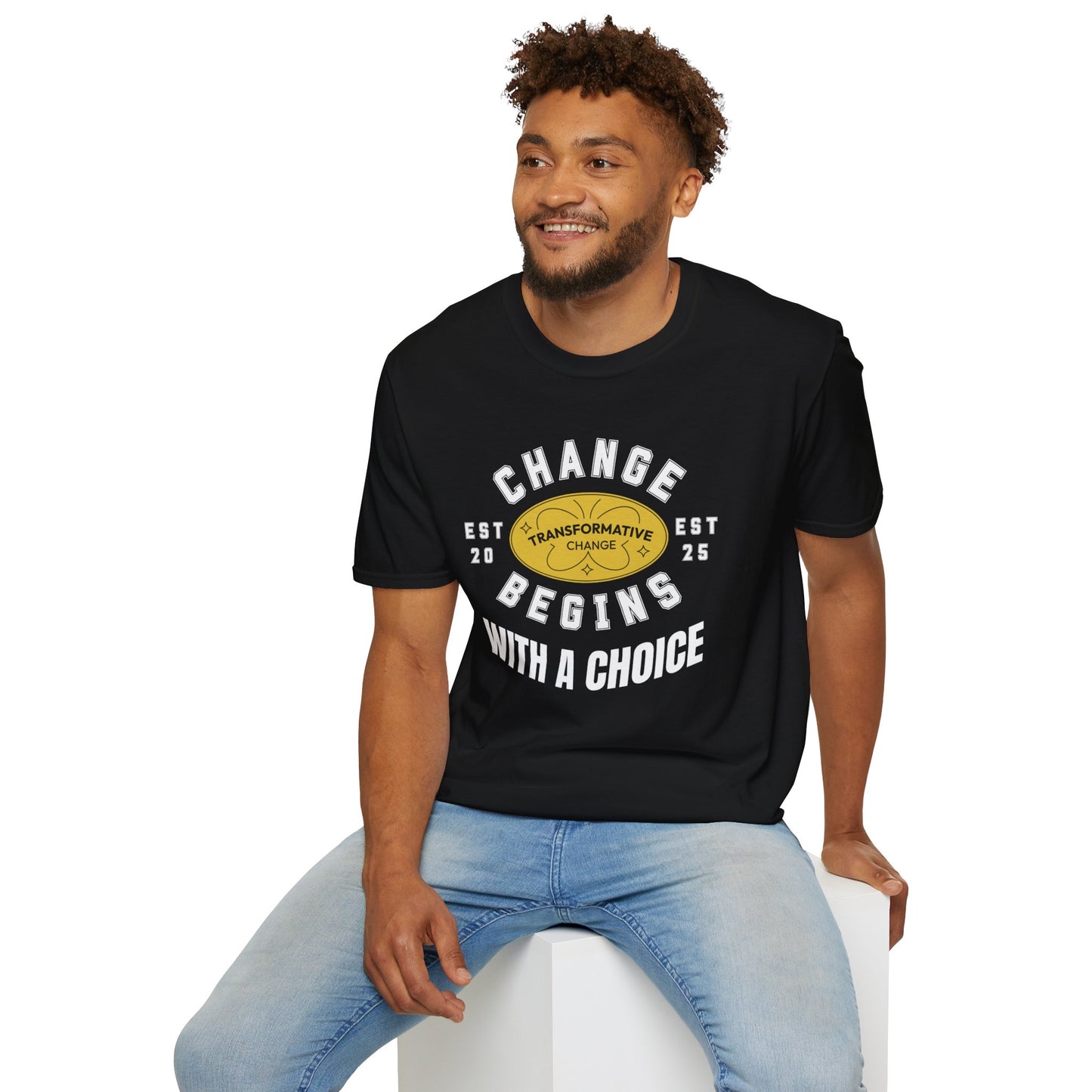 Change Begins with a Choice Inspirational Vibrant T-shirt